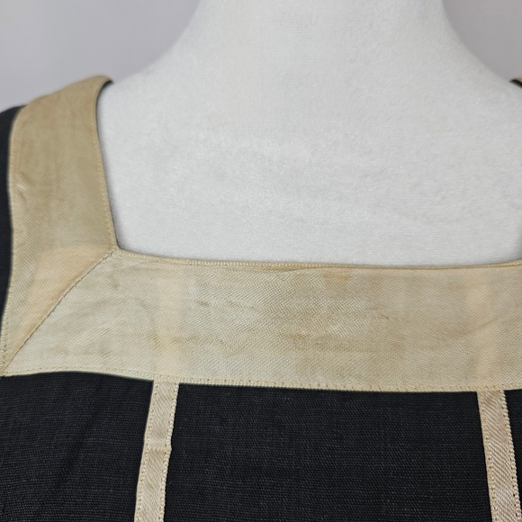 Vtg 70s Josefa Ibarra Black Floral Embroidered Midi S Dress Designer A-Line Boho - Picture 11 of 16